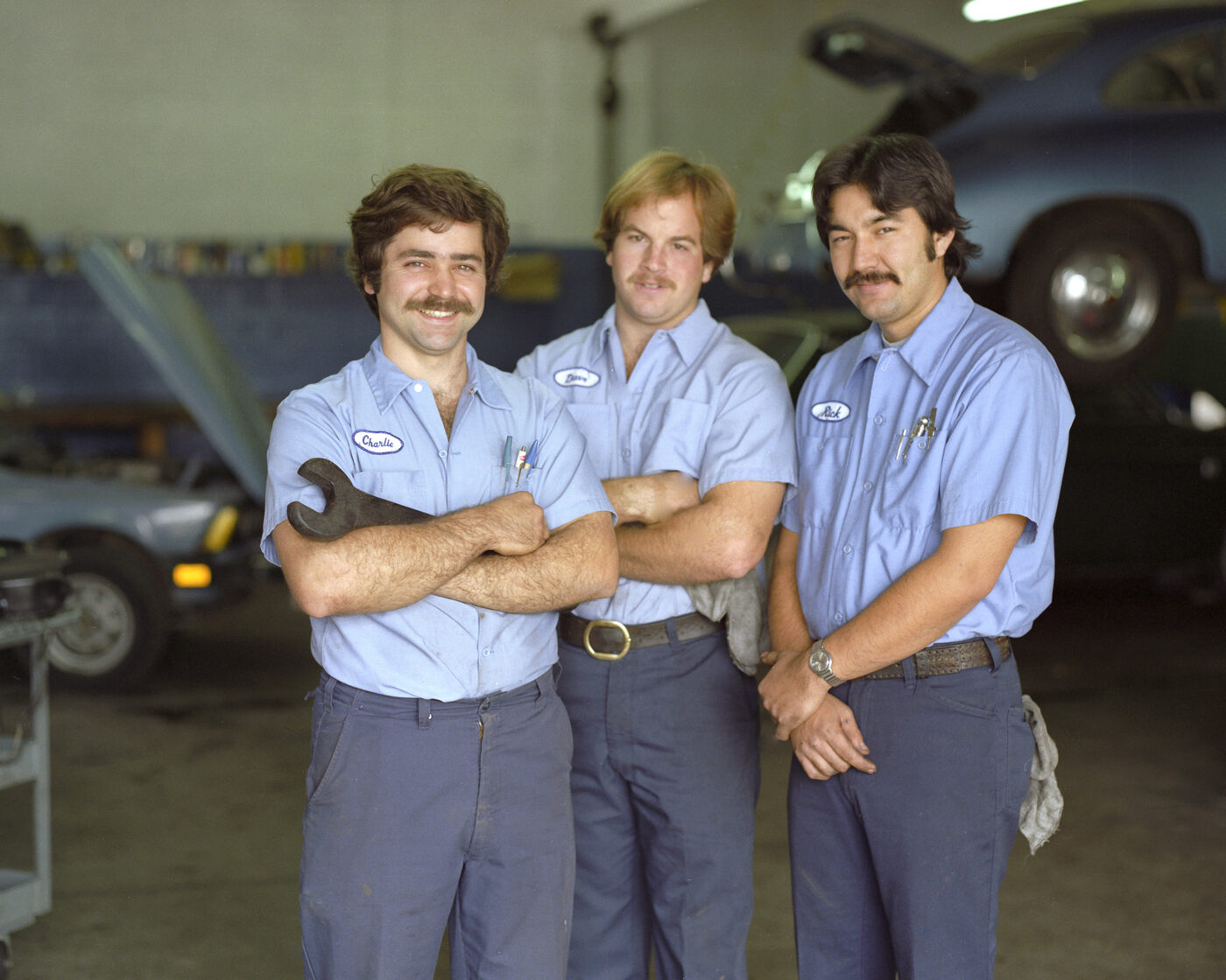 The crew of Charlie's Foreign Car Service